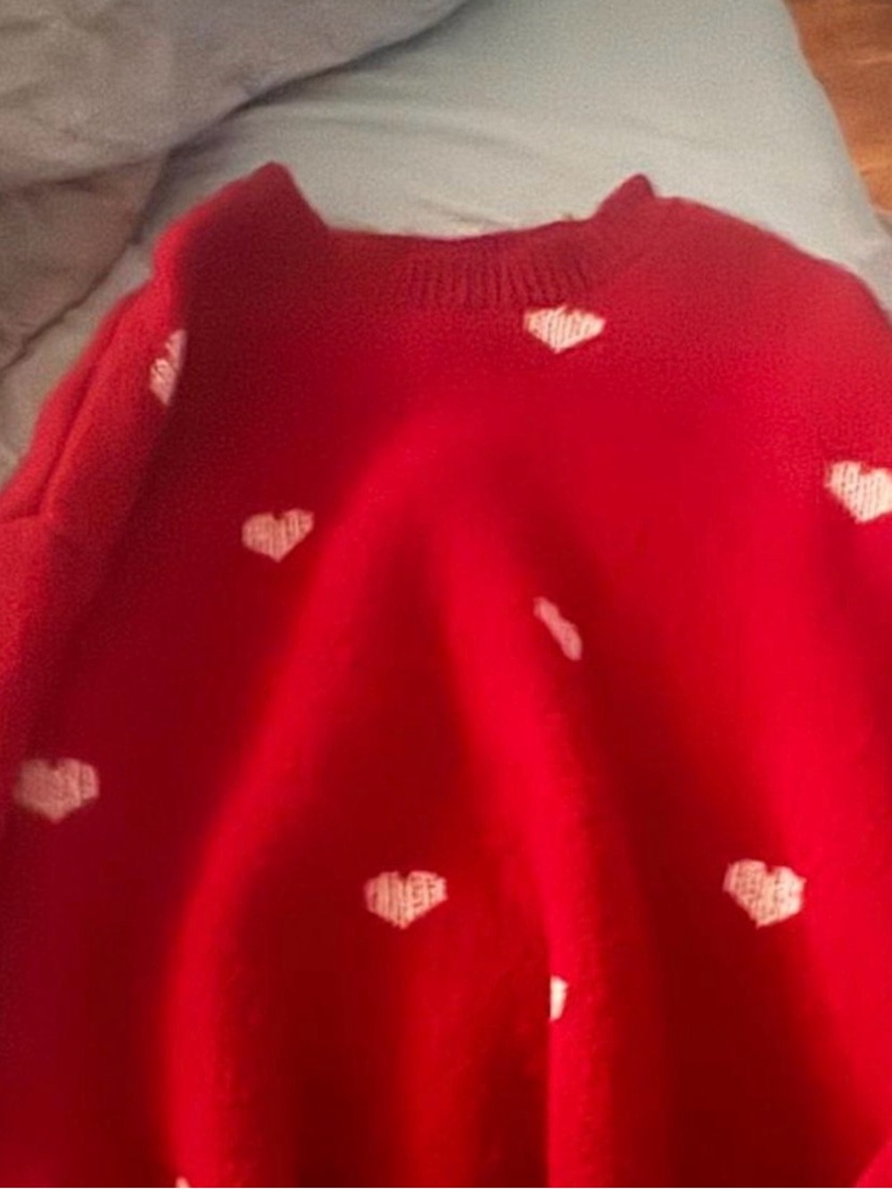 Red Heart Pattern Women's Sweater - Brand Unknown